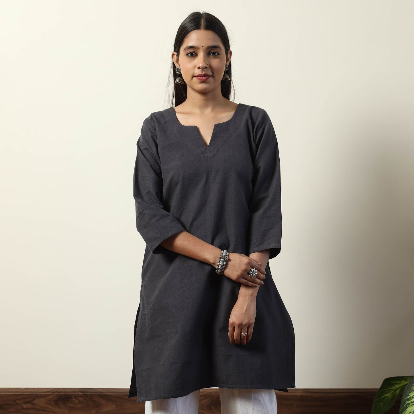 Jhiri Handloom Cotton Straight Short Kurta Online