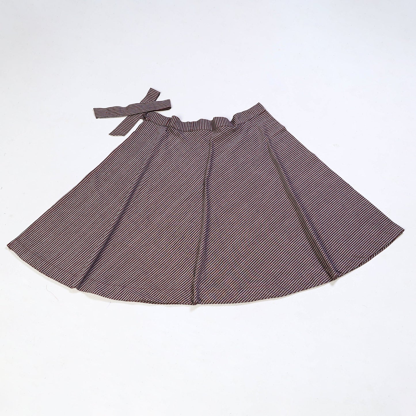 Black - Jhiri Handloom Cotton Wrap Around Plain Skirt 25