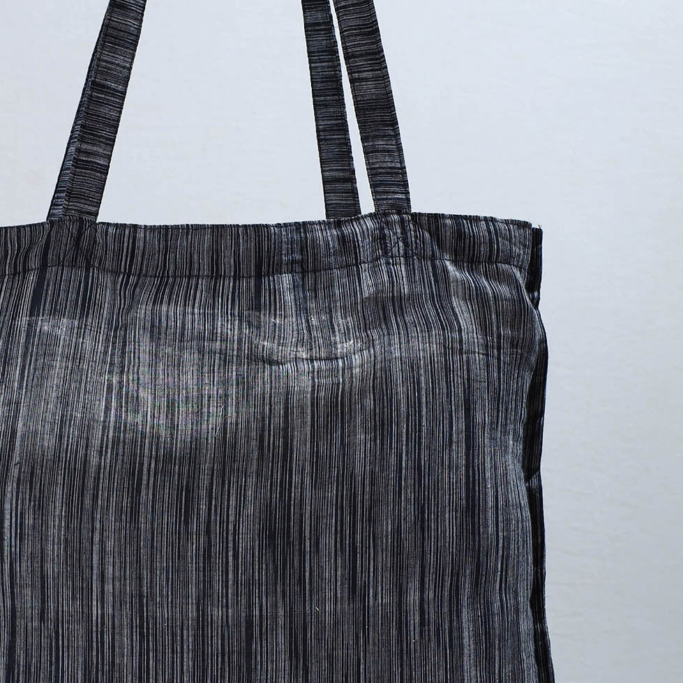 Black Jhiri Pure Handloom Cotton Jhola Bag
