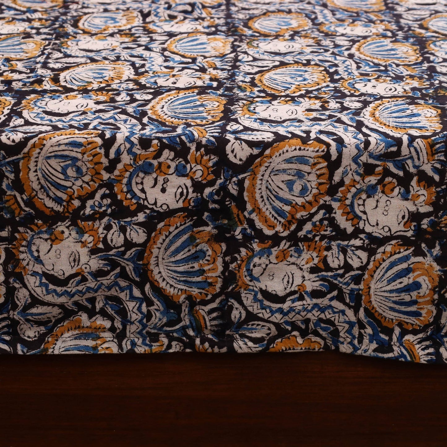 Kalamkari patchwork cotton bedsheet set 27 - handcrafted