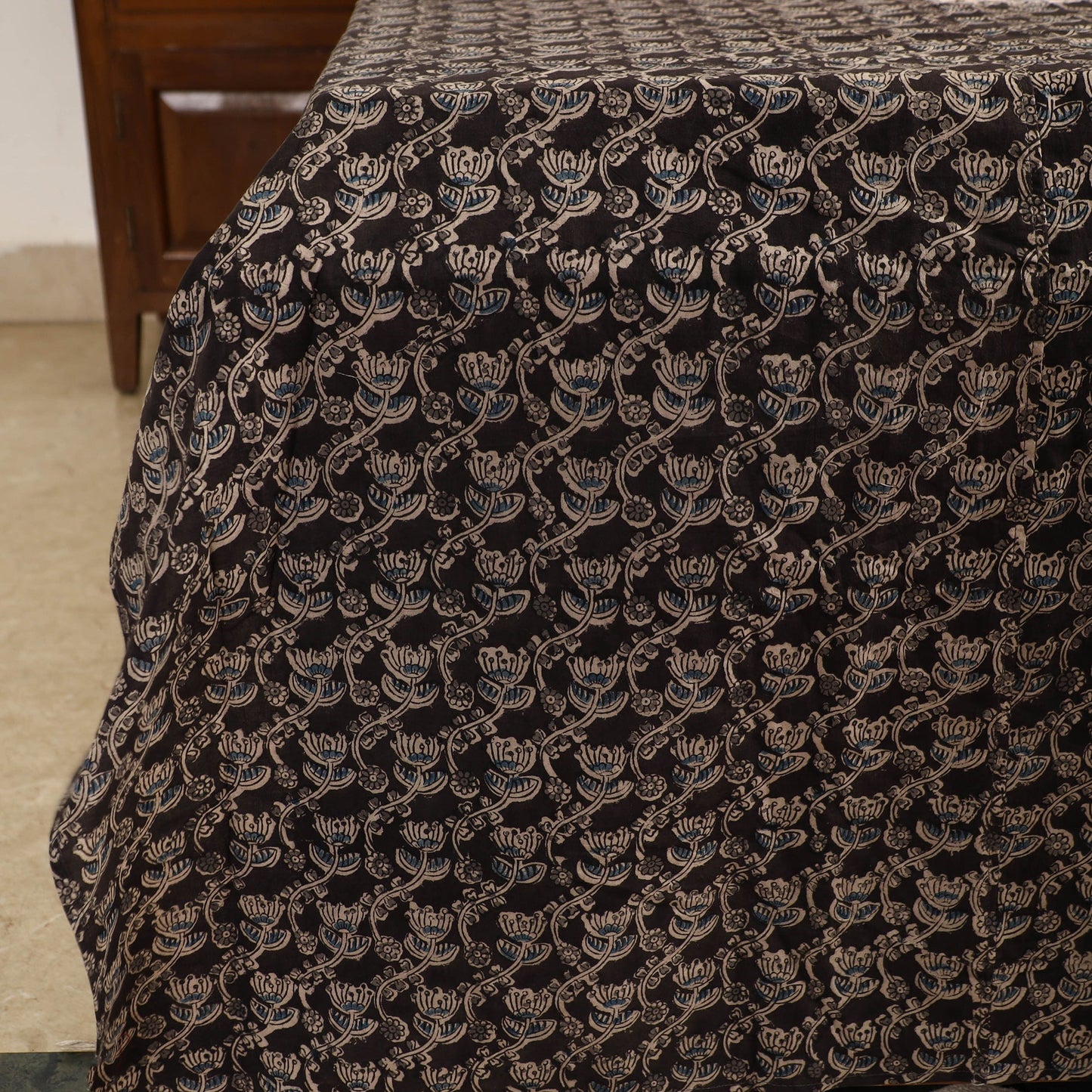 kalamkari double bed cover set