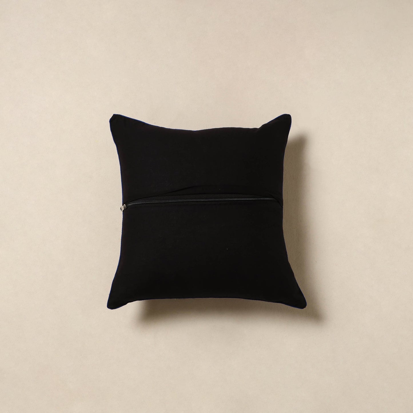 Black - kalamkari cotton cushion cover 33 - handcrafted
