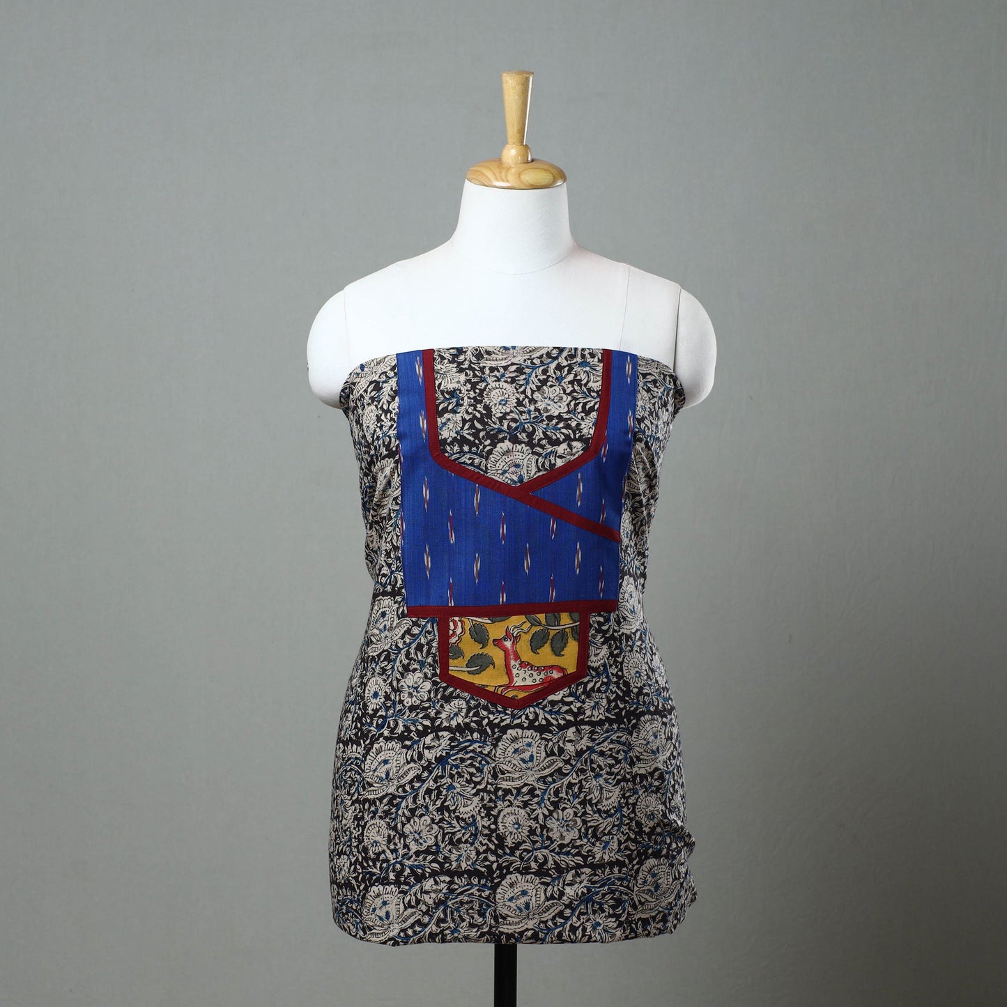 Black Kalamkari Kurta Material Online in India