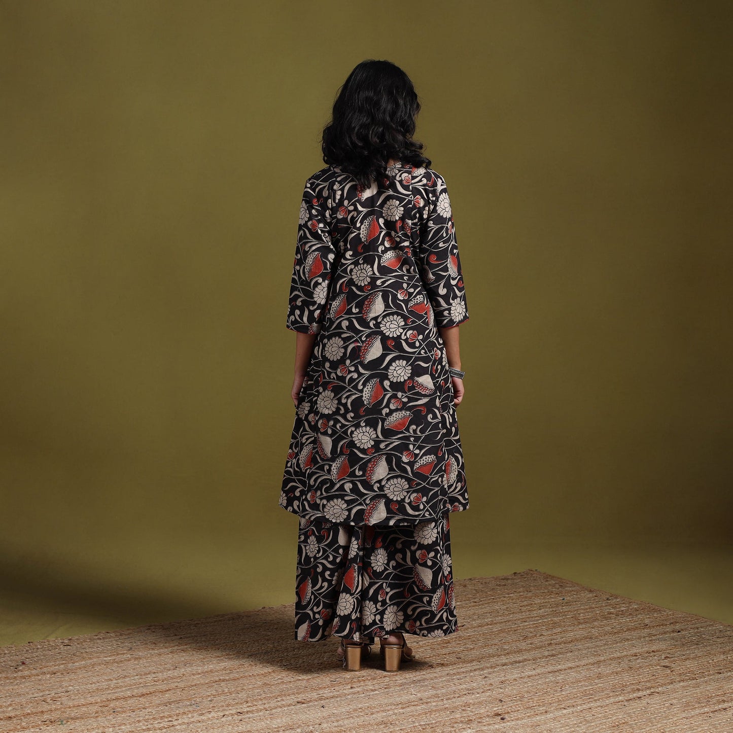 Kalamkari printed cotton 2pc kurta set for women 02