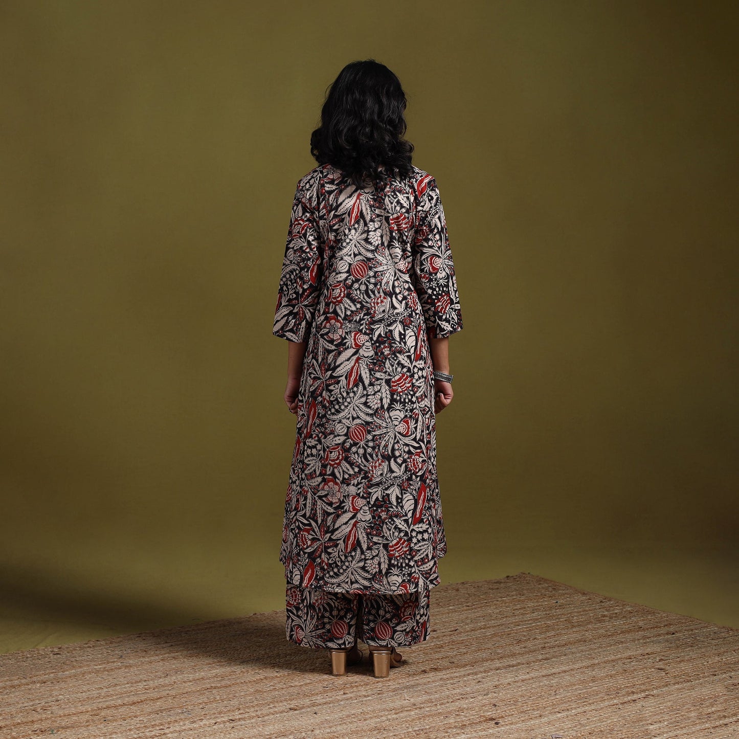 Kalamkari printed cotton 2pc kurta set for women 10