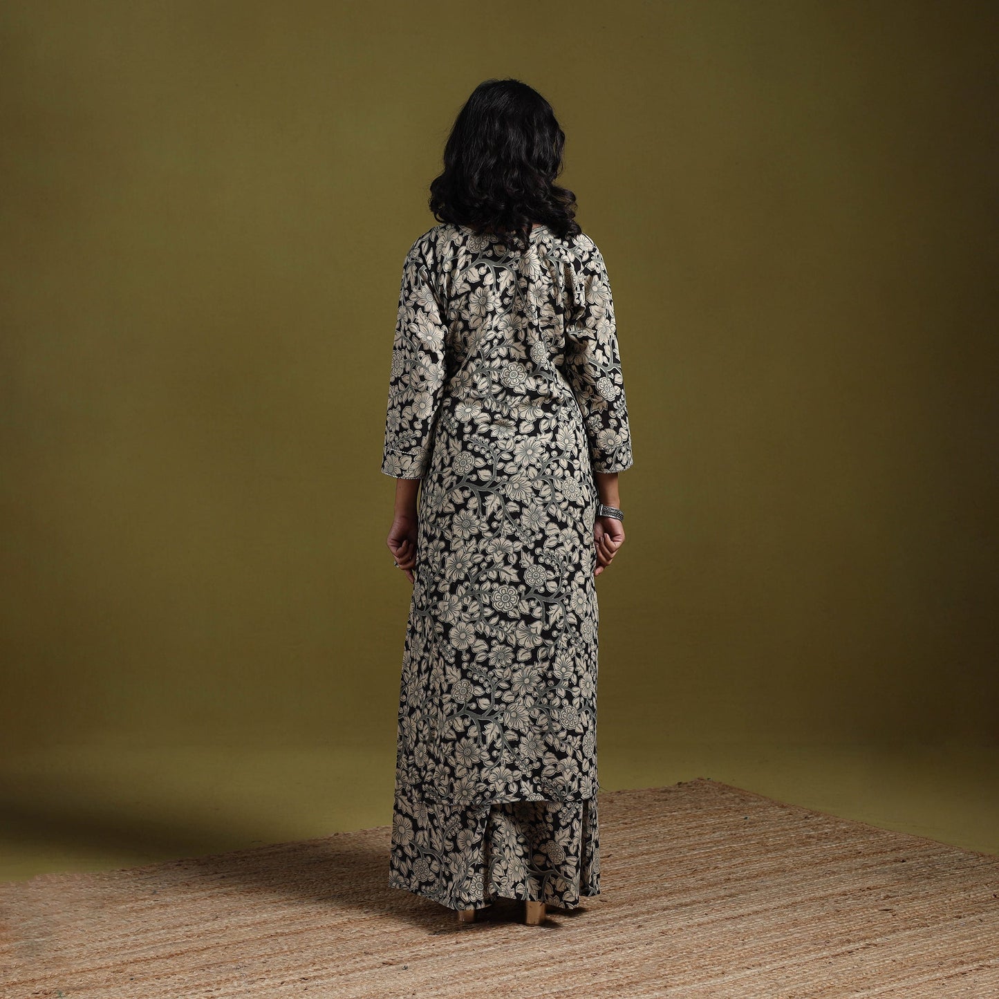 Kalamkari printed cotton 2pc kurta set for women 14