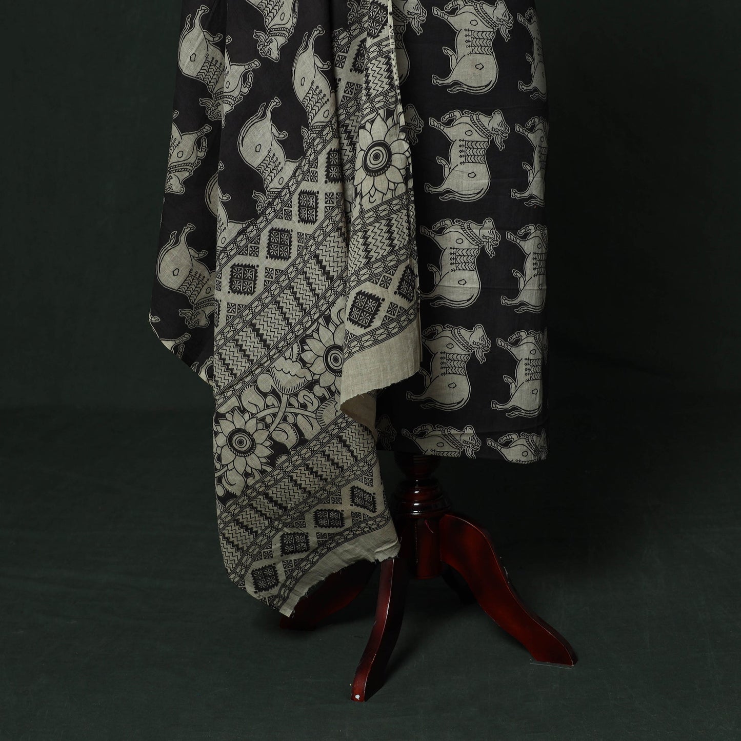 Kalamkari printed cotton 2pc unstitched dress material 21