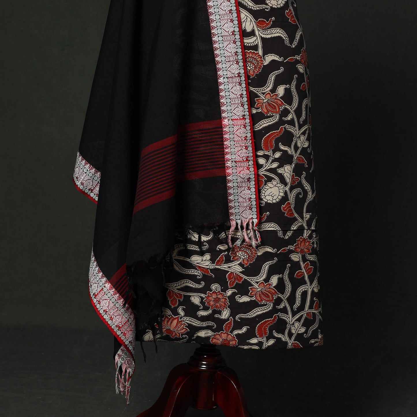 Kalamkari printed cotton 2pc unstitched dress material