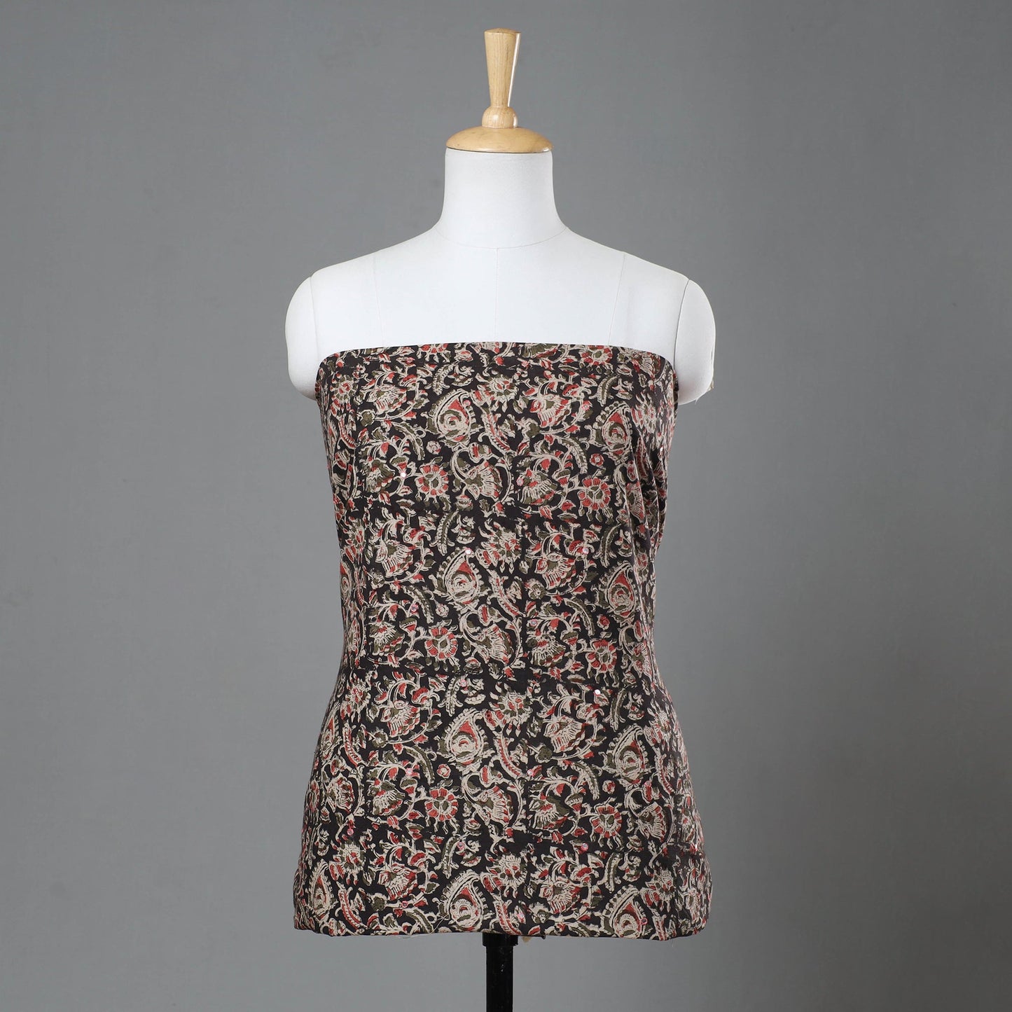 Kalamkari Block Printed Sequin Work Cotton Kurta Material
