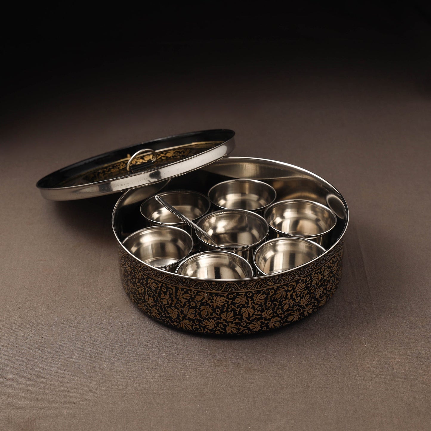 Kashmir enamelware floral handpainted stainless steel