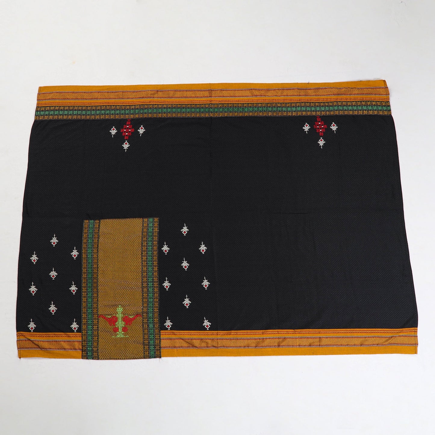 Buy Kasuti Embroidery Unstitched Khun Silk Cotton Blouse Piece