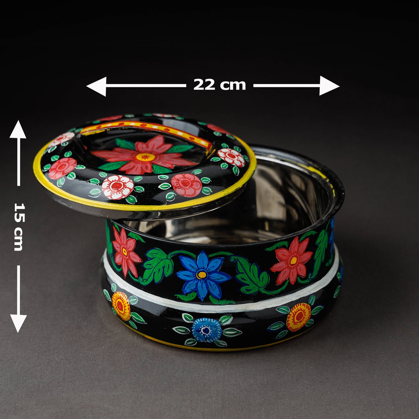 Kavad Handpainted Stainless Steel Casserole