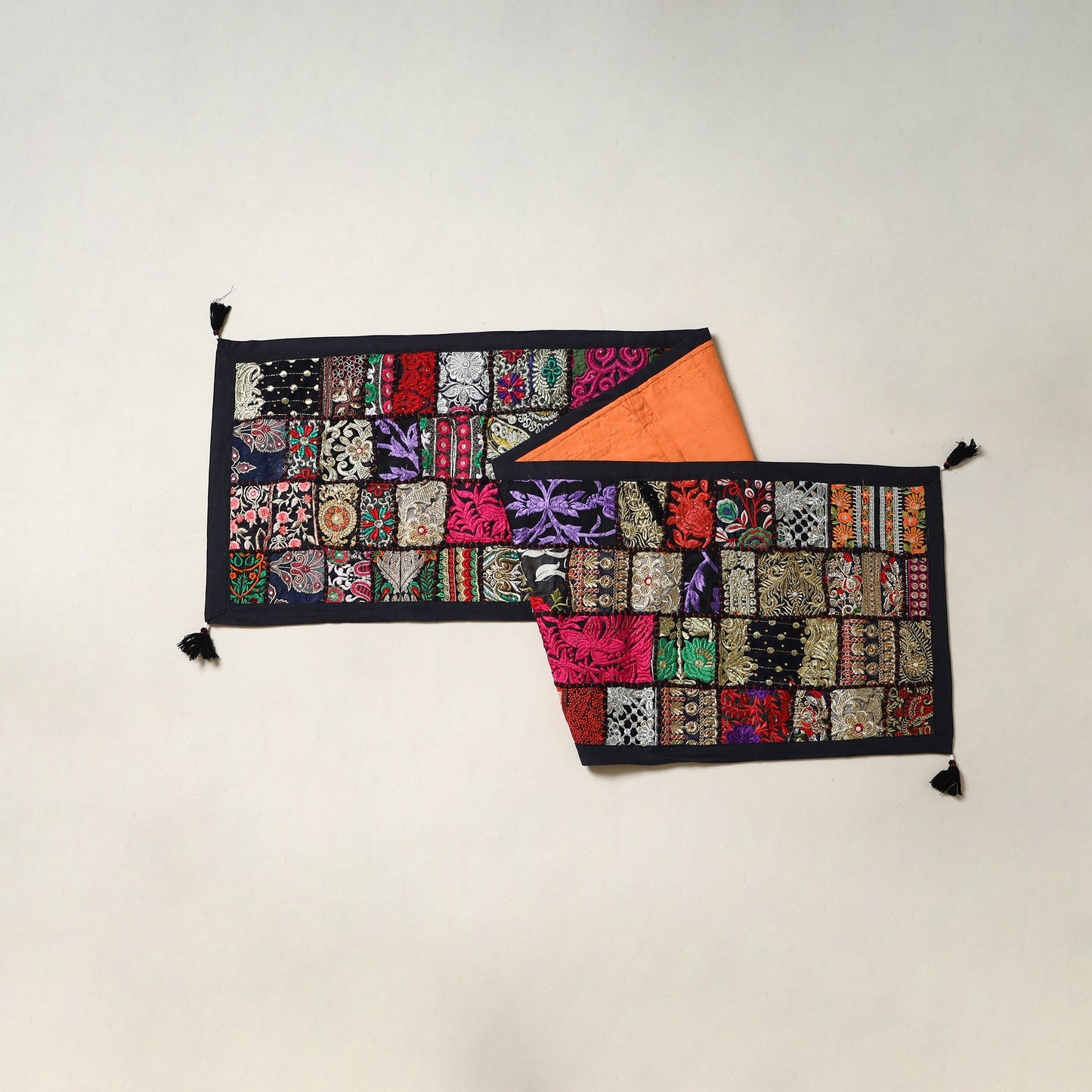 Khambadiya patchwork table runner (71 x 16 in) 05