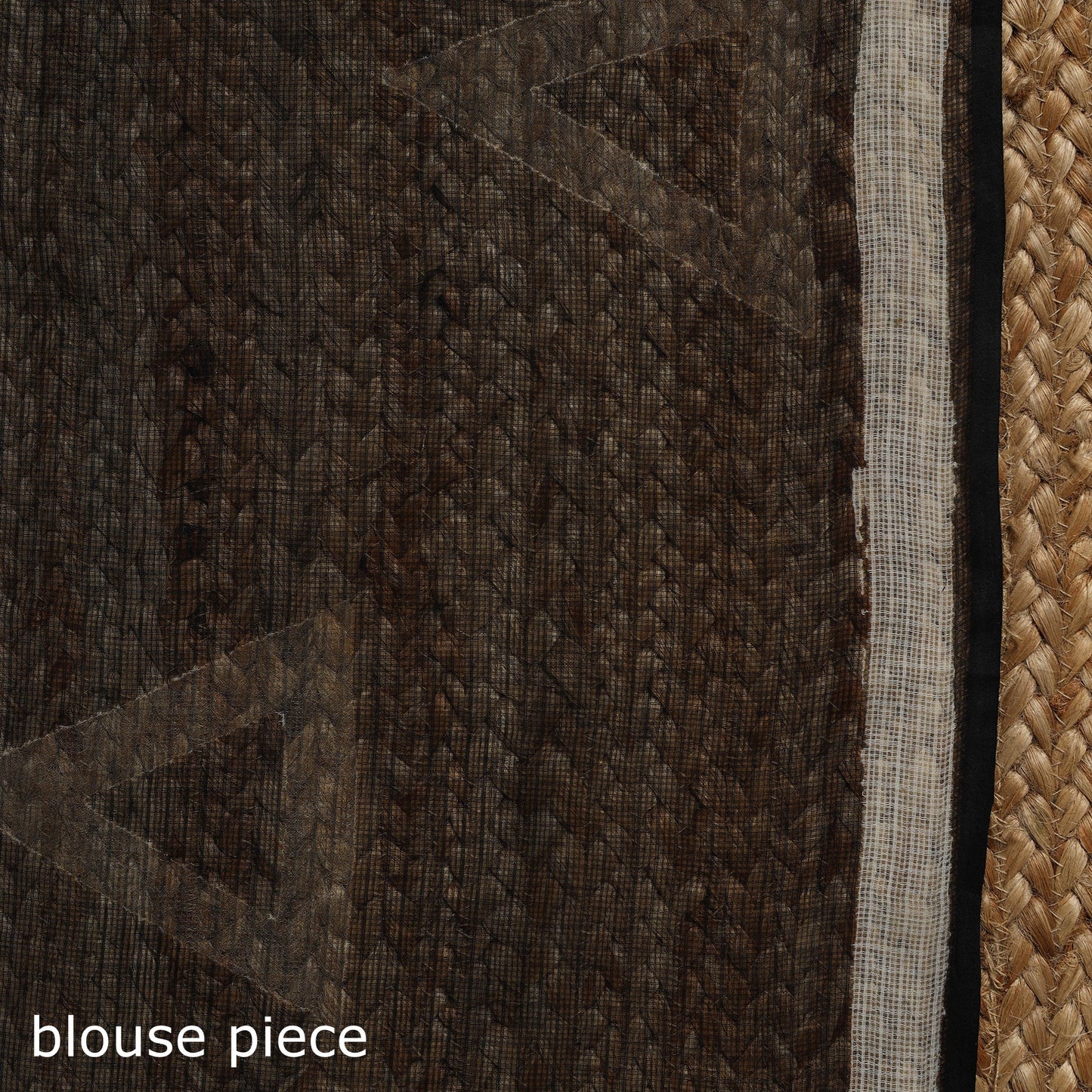 Black - kota doria cotton sanganeri saree - handcrafted