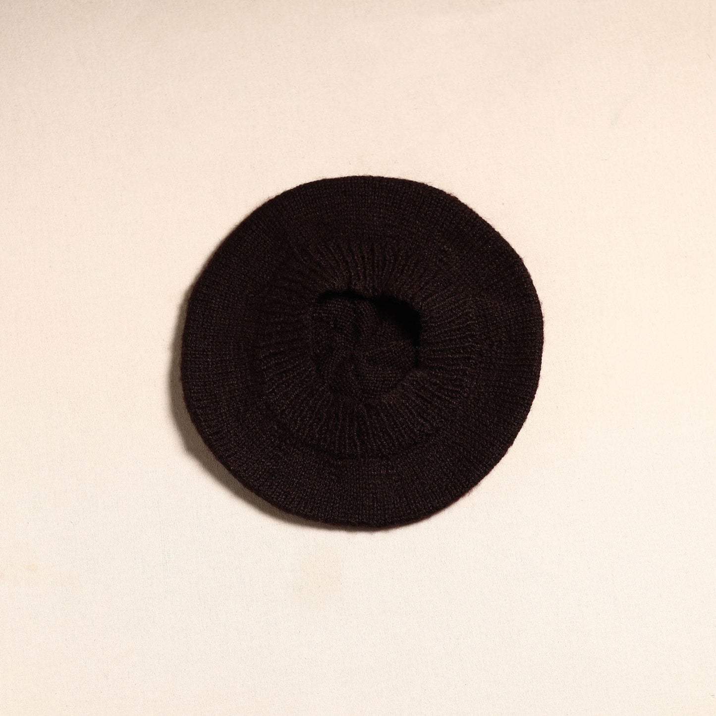 Black - kumaun hand knitted woollen beret cap 36