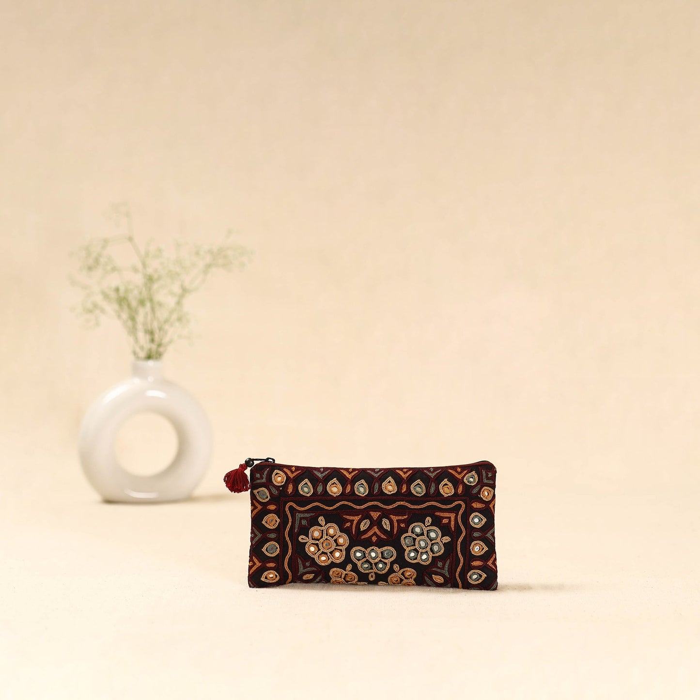 Kutch ahir hand embroidered clutch purse 05 - handcrafted