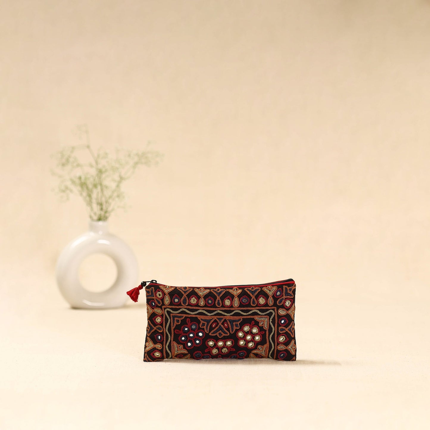 Kutch ahir hand embroidered clutch purse 08 - handcrafted