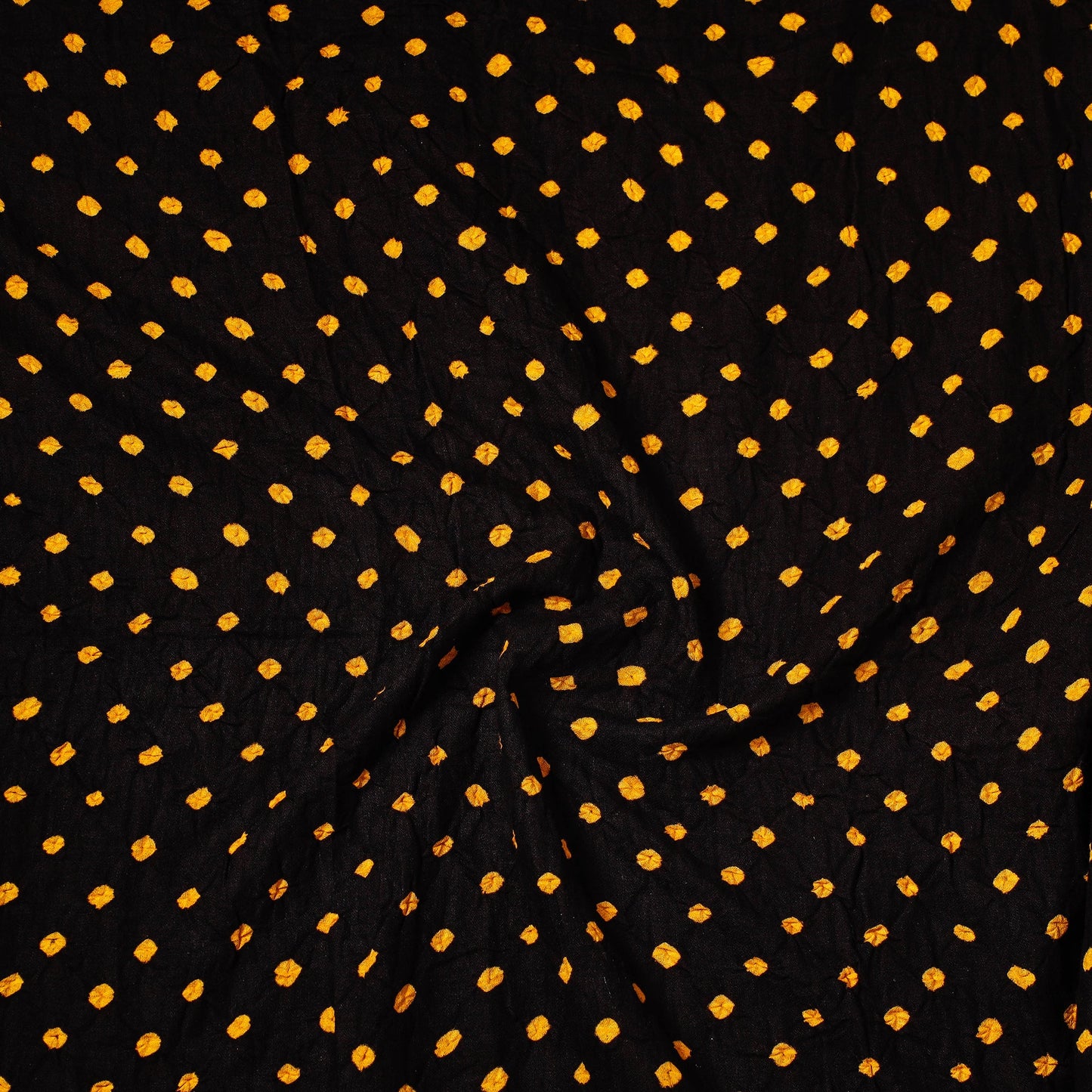 Kutch Bandhani Tie-Dye Satin Cotton Precut Fabric