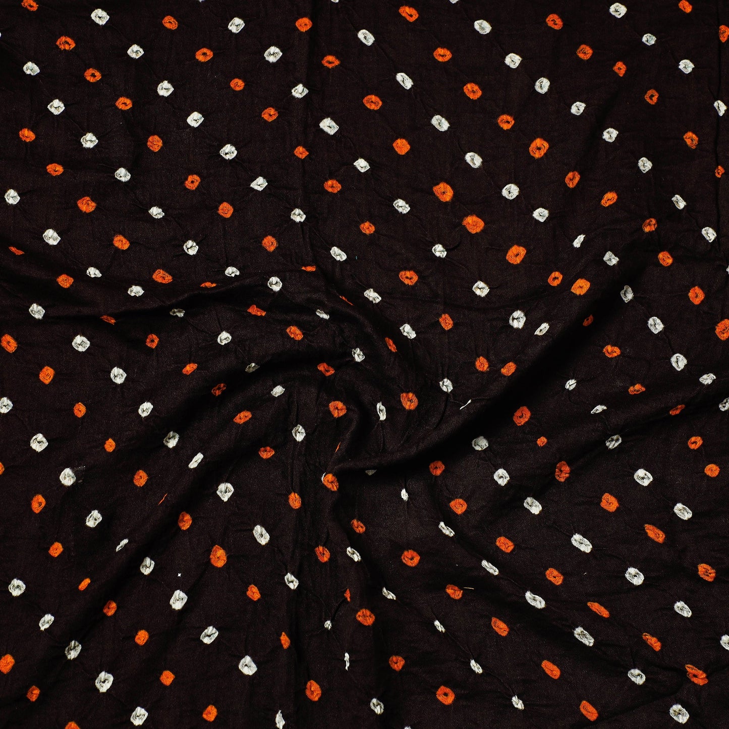 Kutch Bandhani Tie-Dye Satin Cotton Precut Fabric