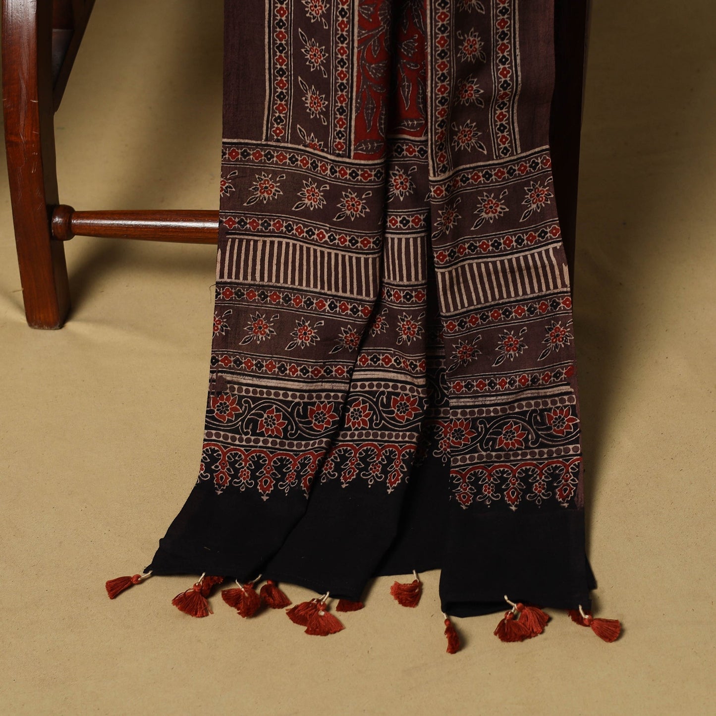 Kutch hand natural dyed 3pc unstitched dress material 27