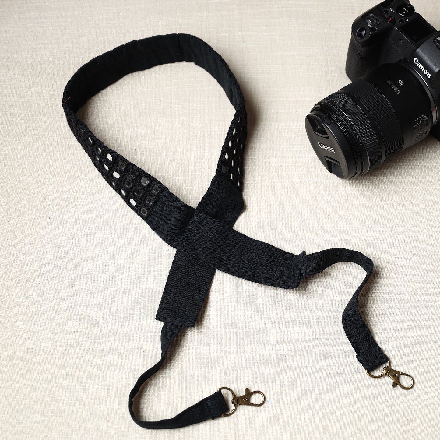 Mirror Work Kutchi Embroidery Fabric Camera Belt