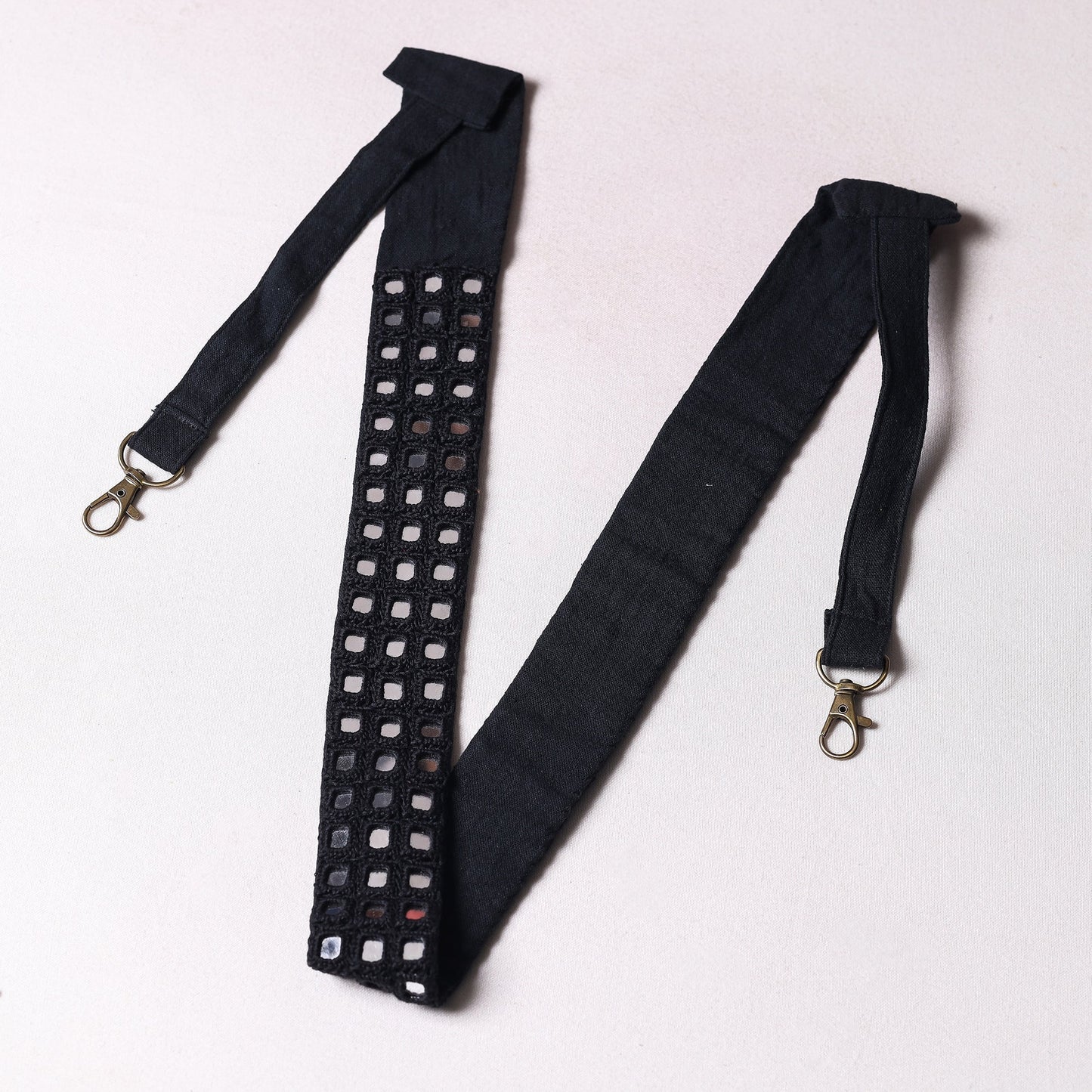 Mirror Work Kutchi Embroidery Fabric Camera Belt