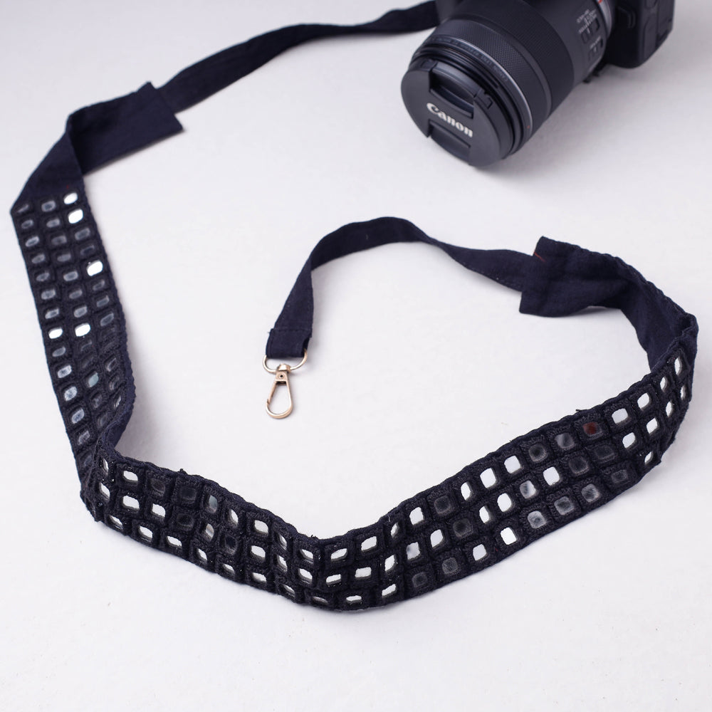 Mirror Work Kutchi Embroidery Fabric Camera Belt
