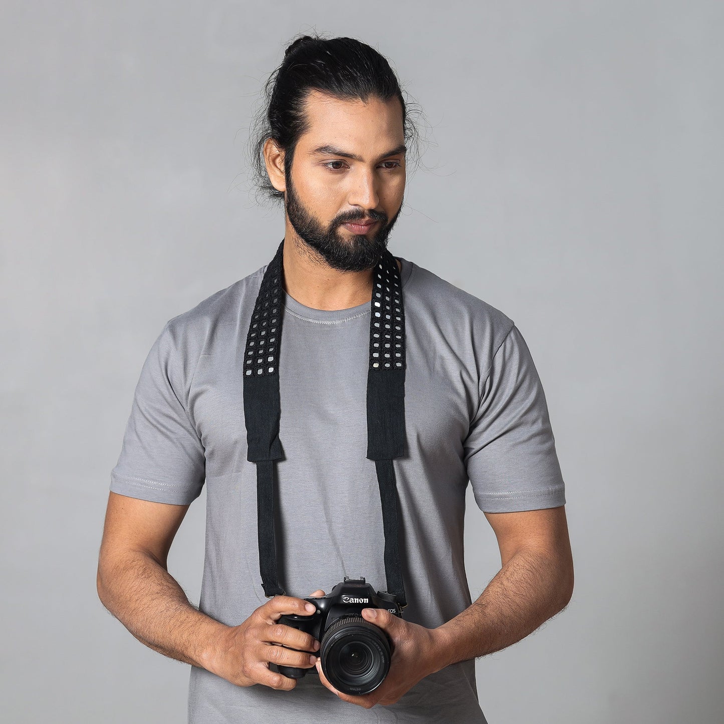 Mirror Work Kutchi Embroidery Fabric Camera Belt