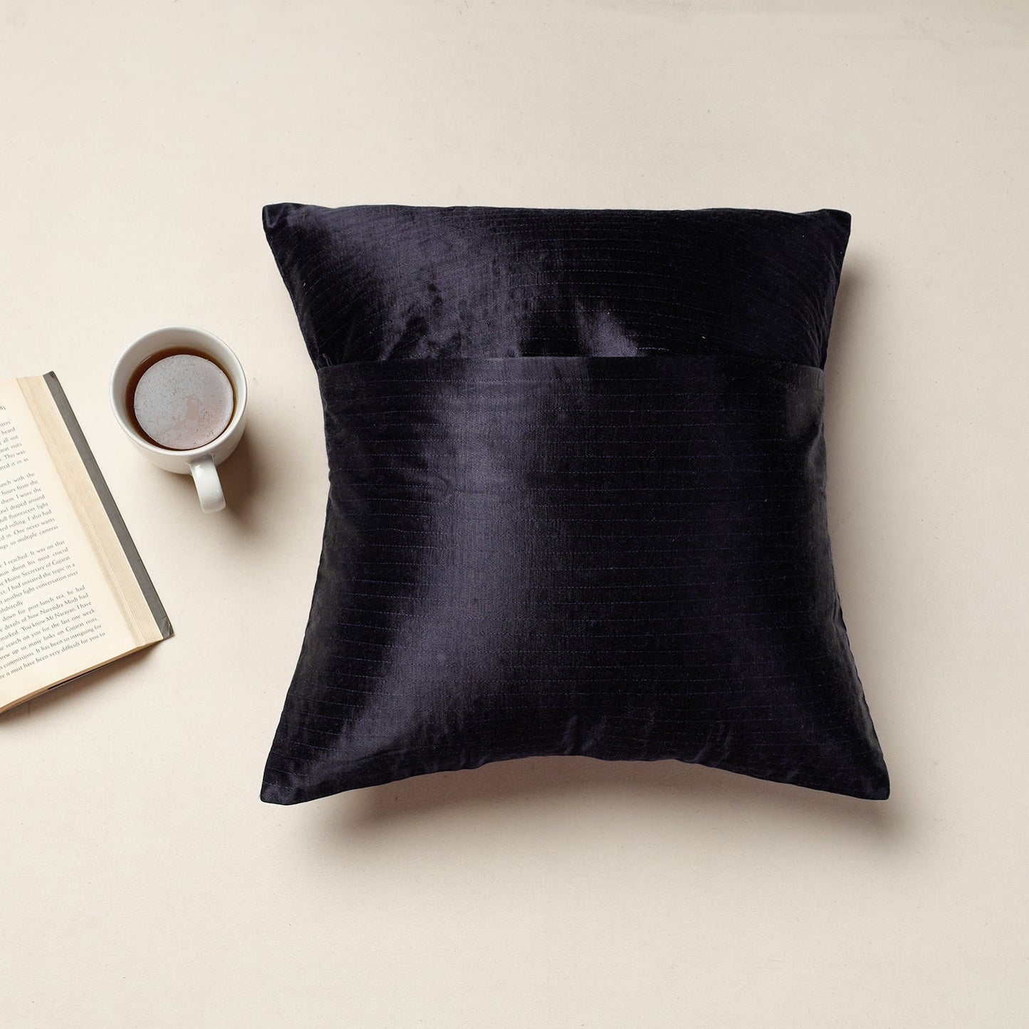 Kutch Neran Hand Embroidery Mashru Silk Cushion Cover