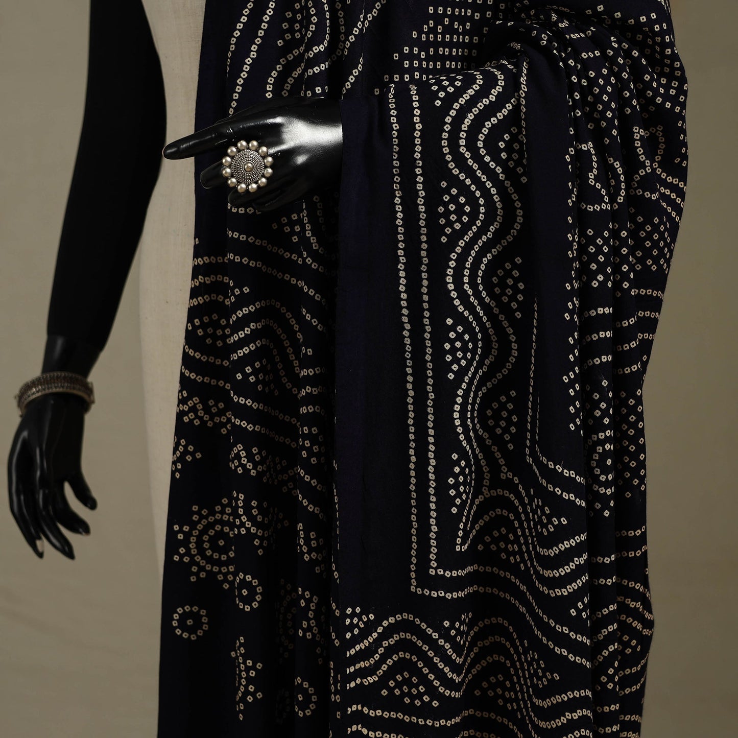 Kutch printed rayon dupatta 46 - handcrafted