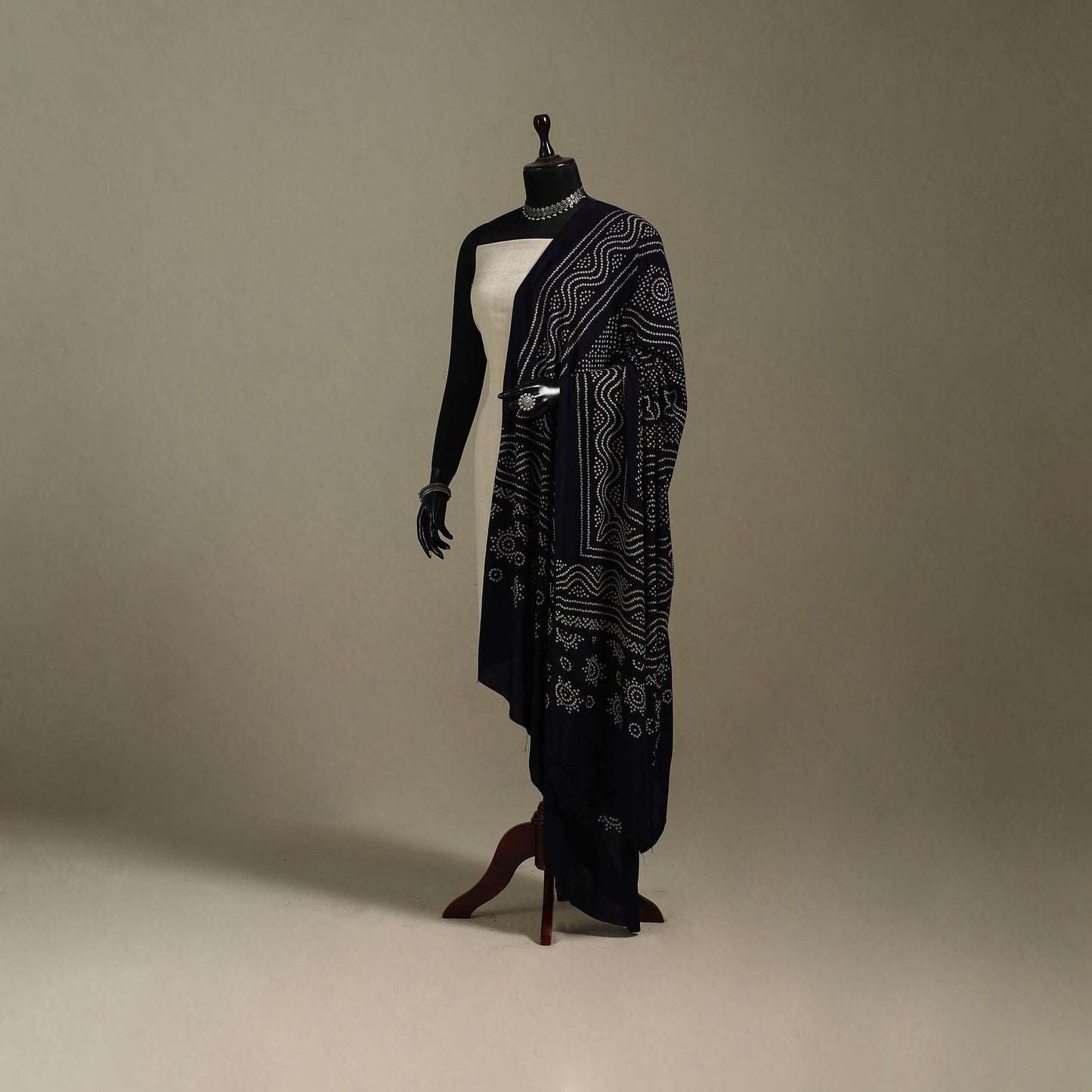 Kutch printed rayon dupatta 46 - handcrafted