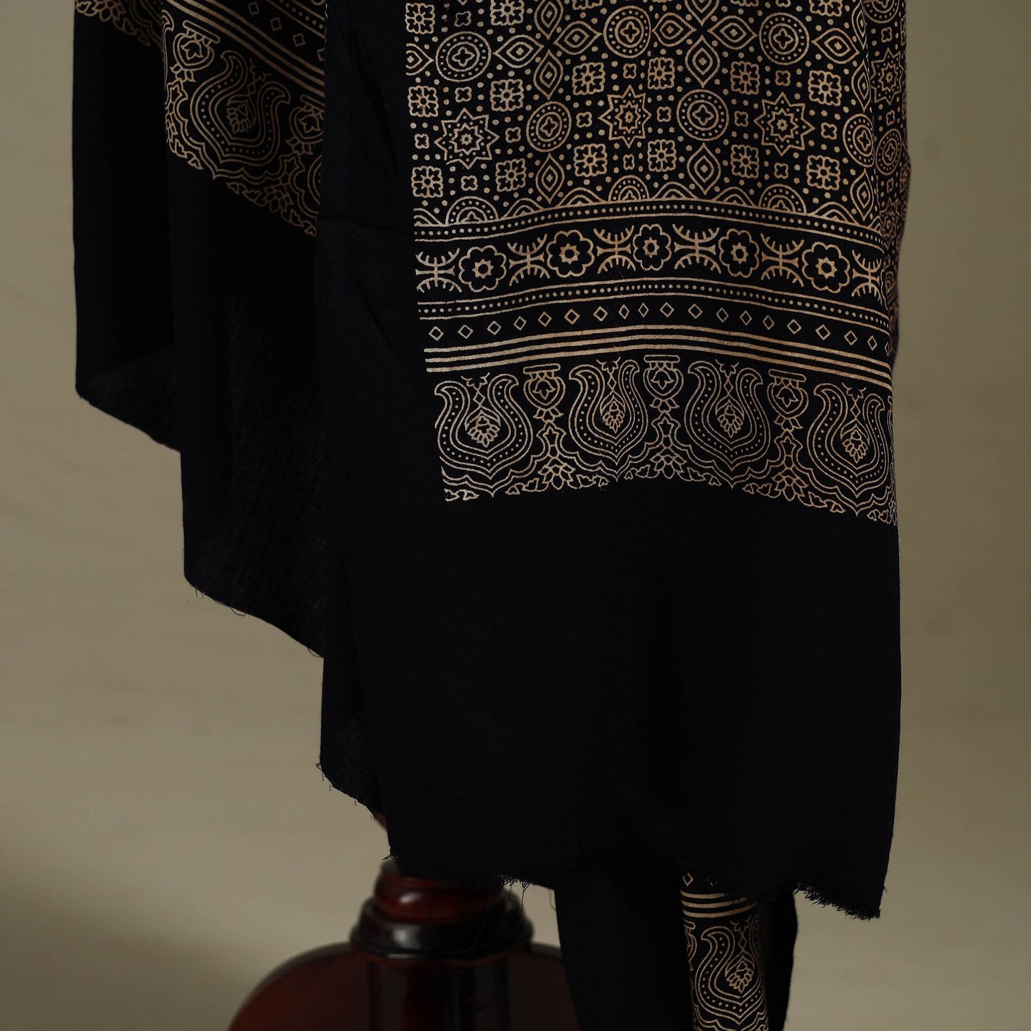 Kutch printed rayon dupatta 47 - handcrafted