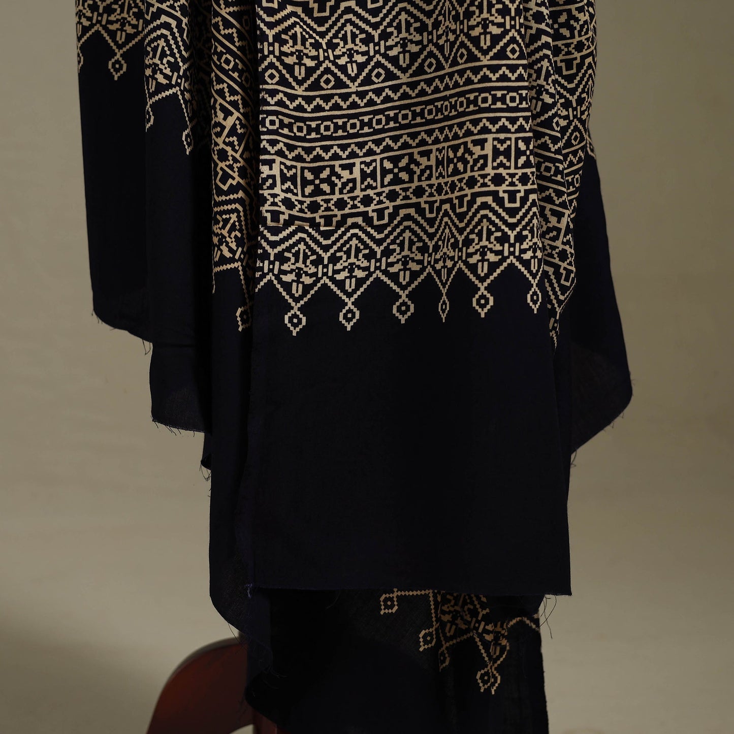 Kutch printed rayon dupatta 49 - handcrafted