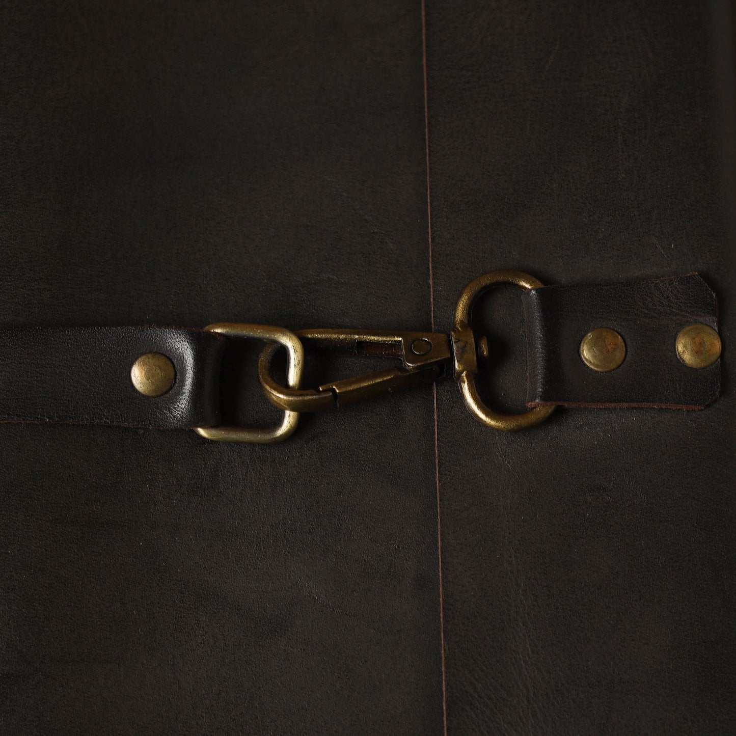 Black - leather cover handmade paper notebook 20