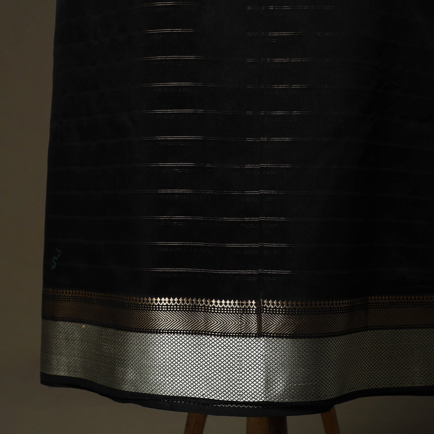 Maheshwari silk handloom zari stripes 2pc unstitched dress