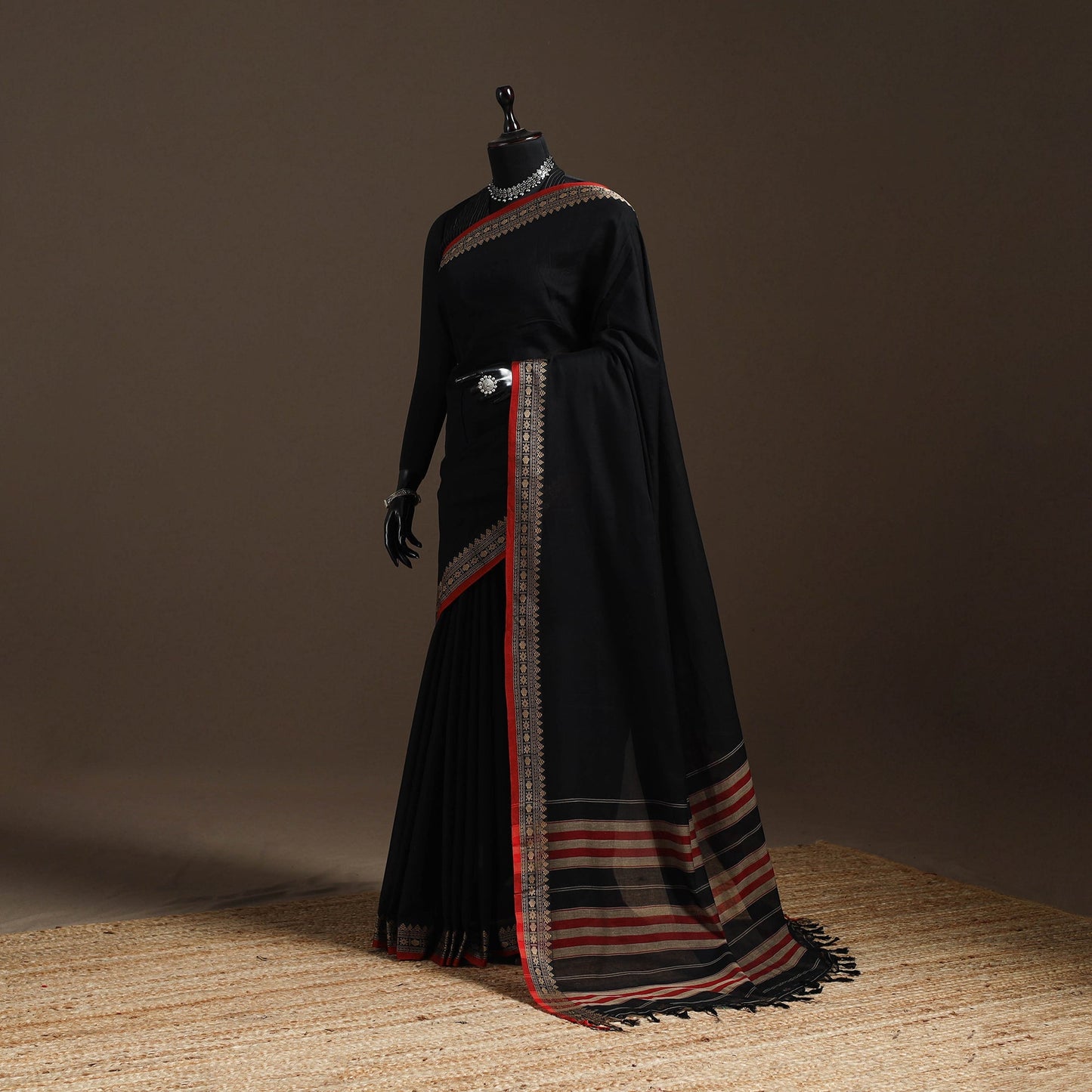 Mercerised cotton dharwad saree with thread border 16