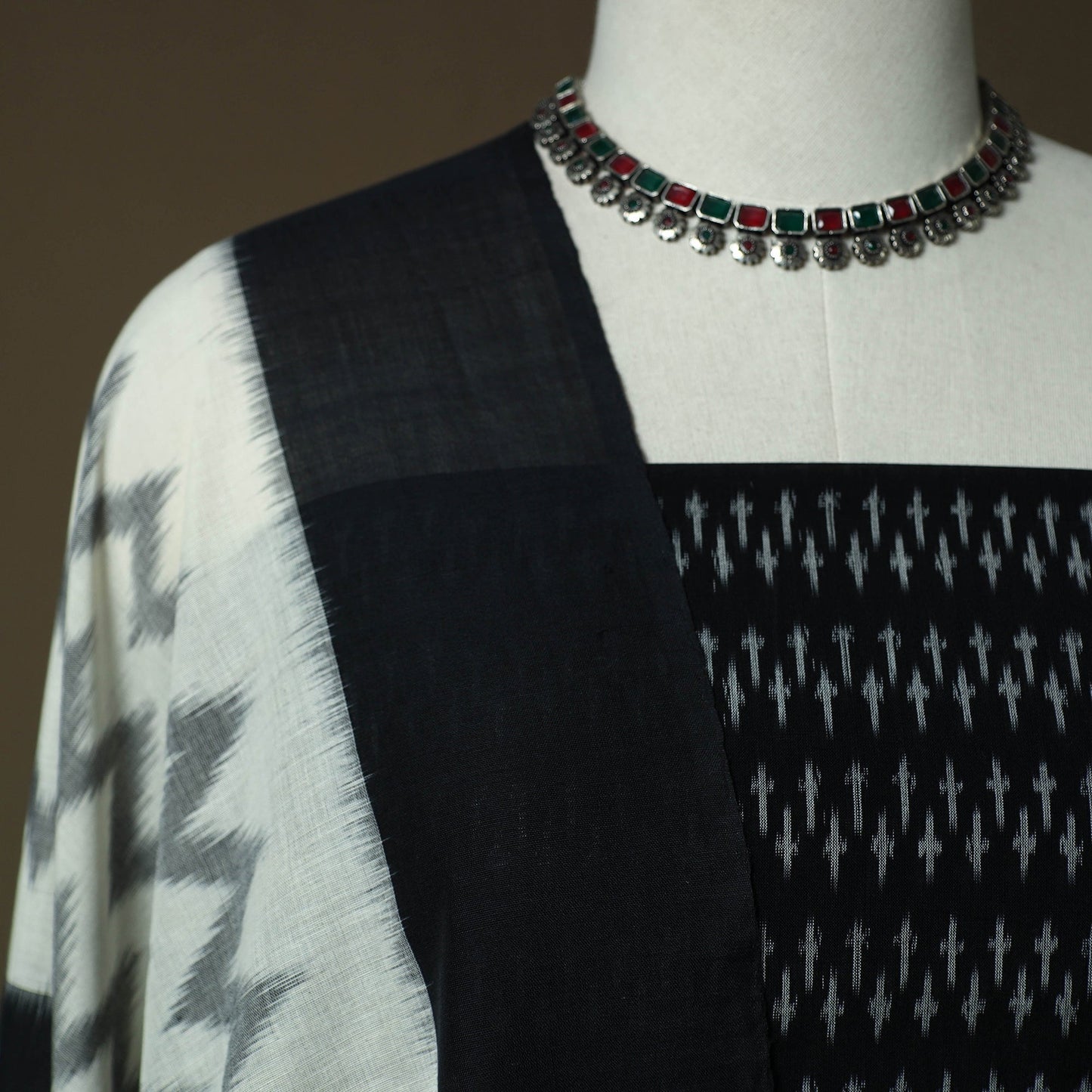 Handloom mercerised cotton pochampally ikat 2pc unstitched