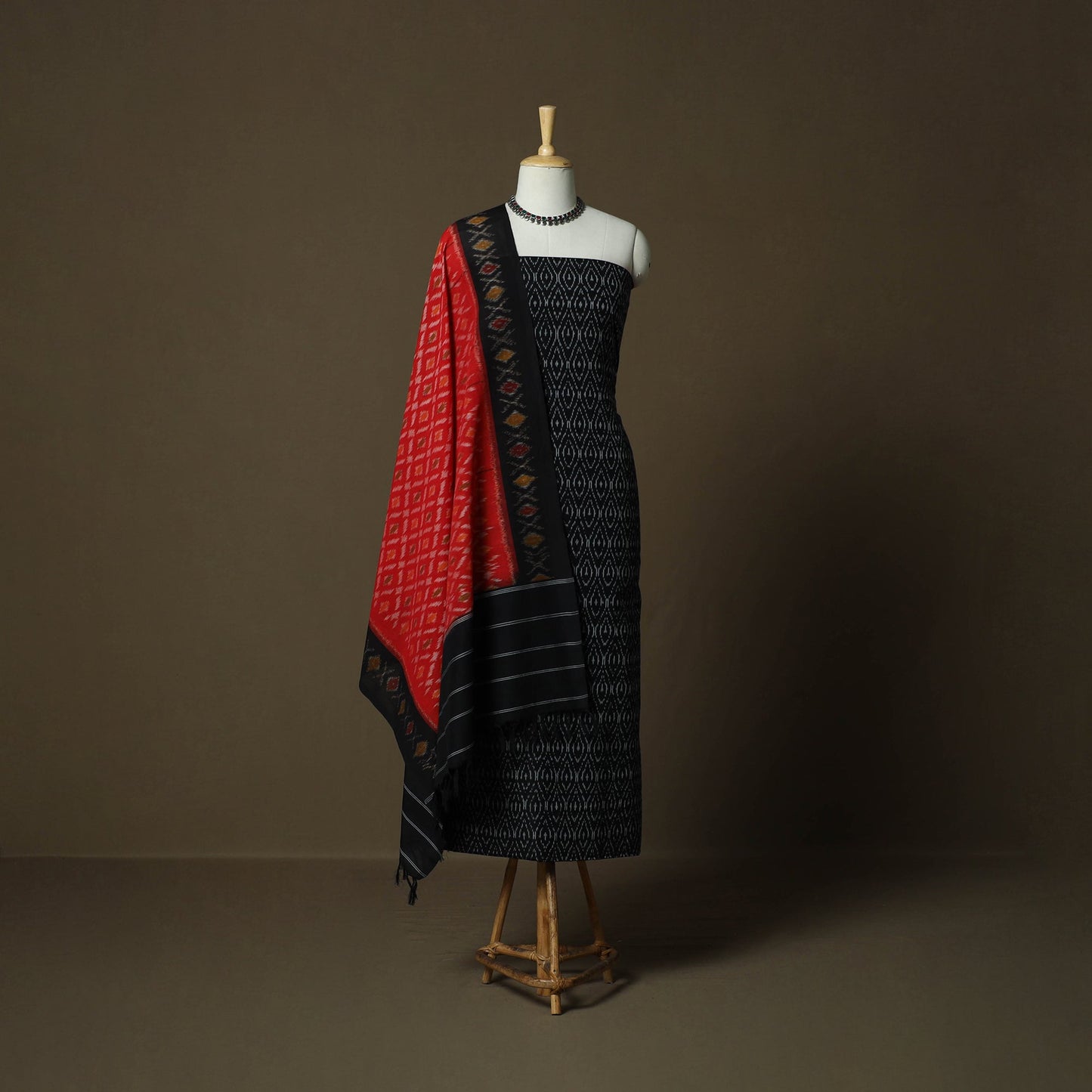 Handloom mercerised cotton pochampally ikat 2pc unstitched