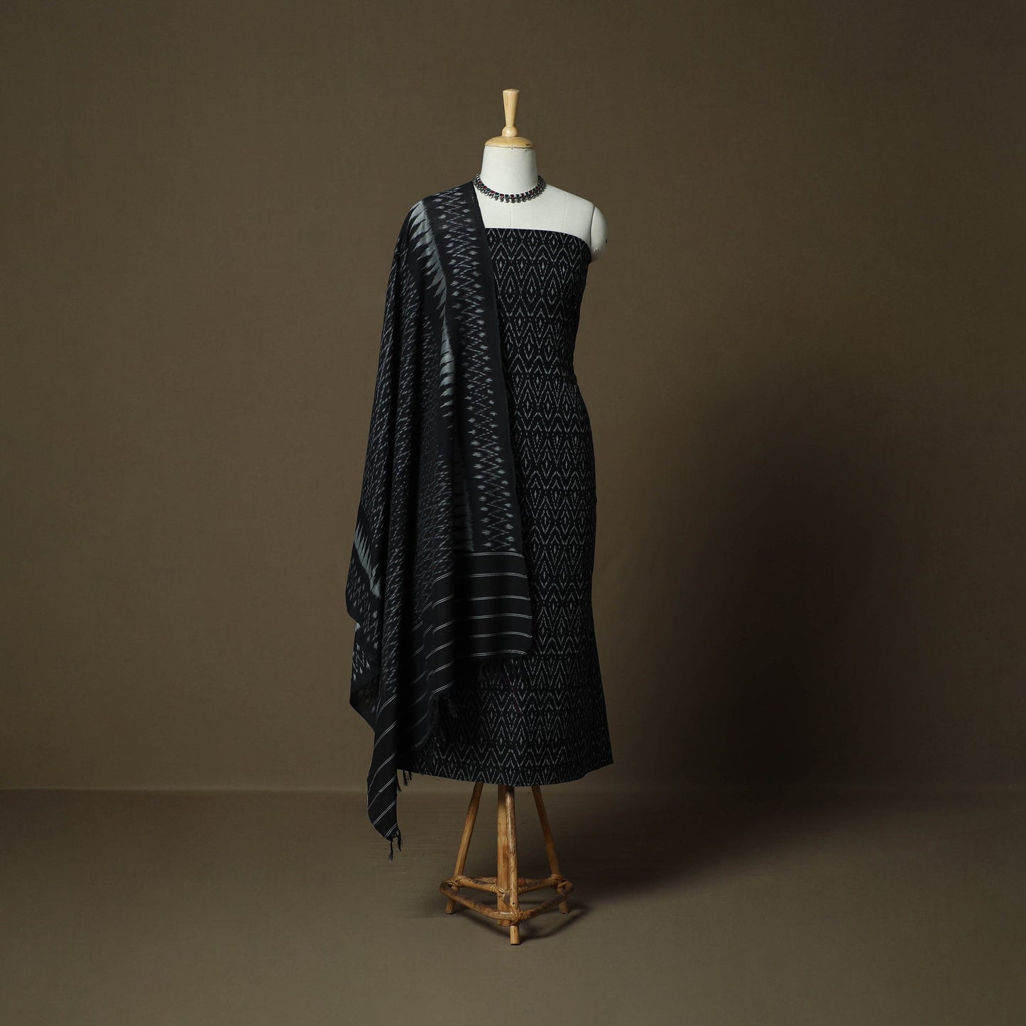 Handloom mercerised cotton pochampally ikat 2pc unstitched