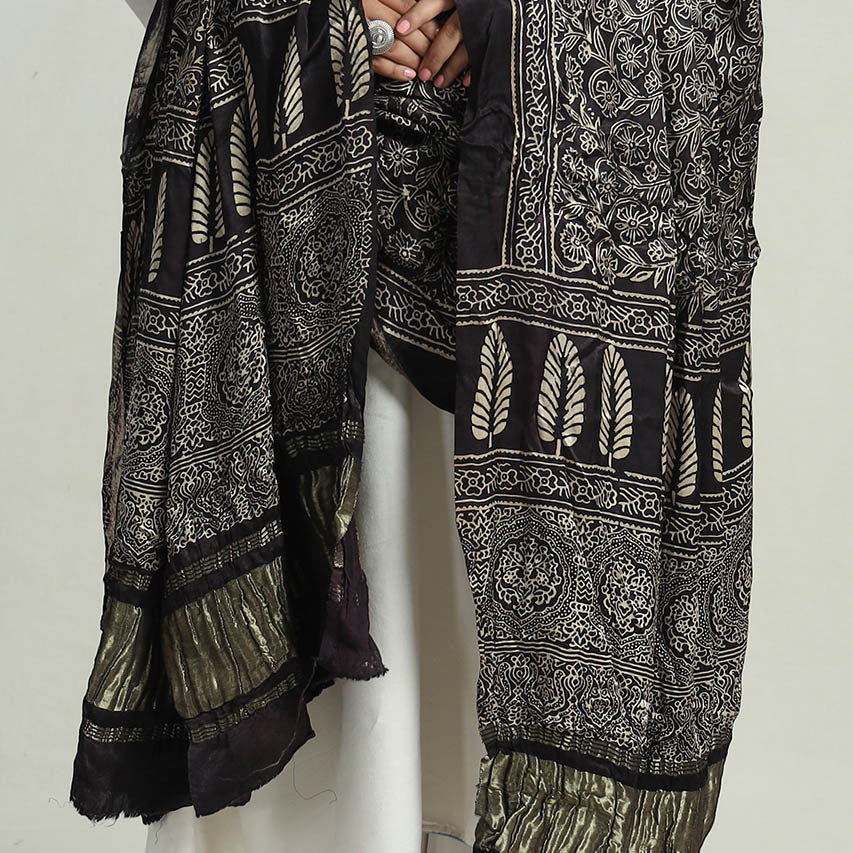 Ajrakh Silk Dupatta