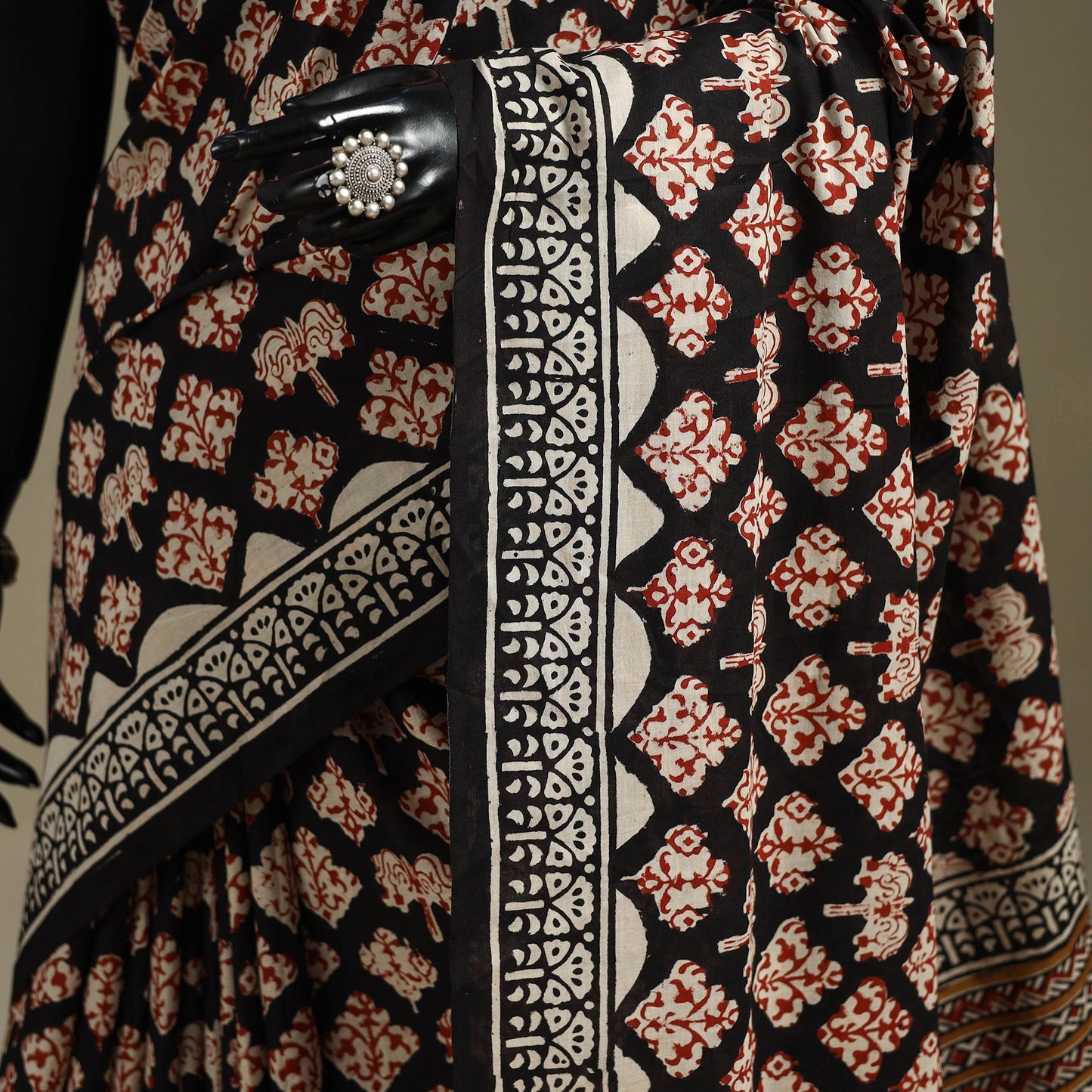 Multicolor - mul cotton natural dyed bagru saree 21