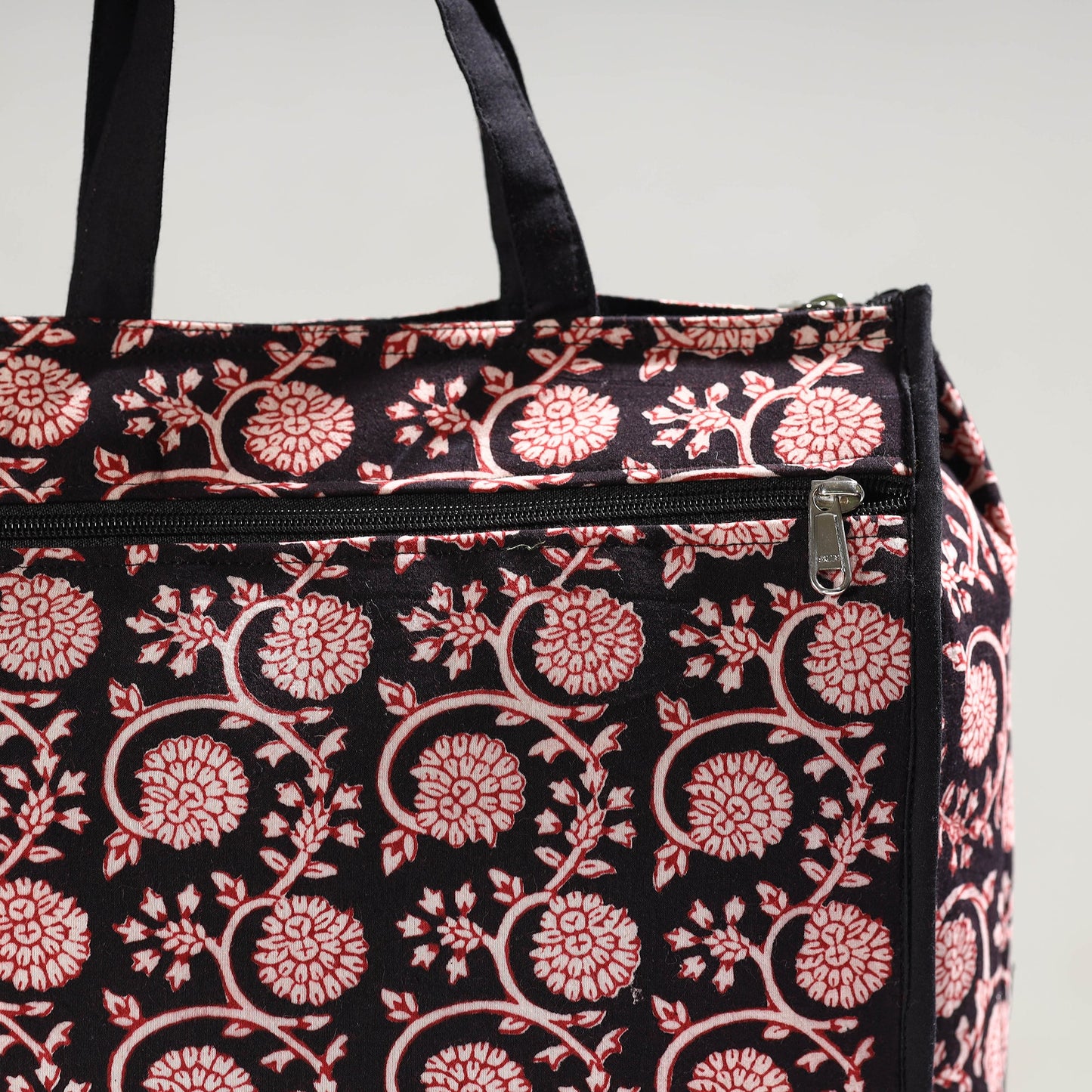 Multicolor Handmade Bagh Block Printed Cotton Shopping Bag