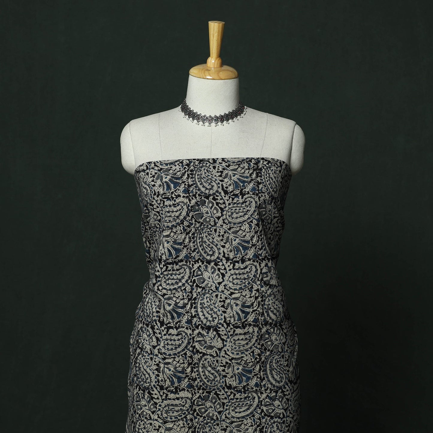 Natural dyed block print cotton pedana kalamkari 2pc
