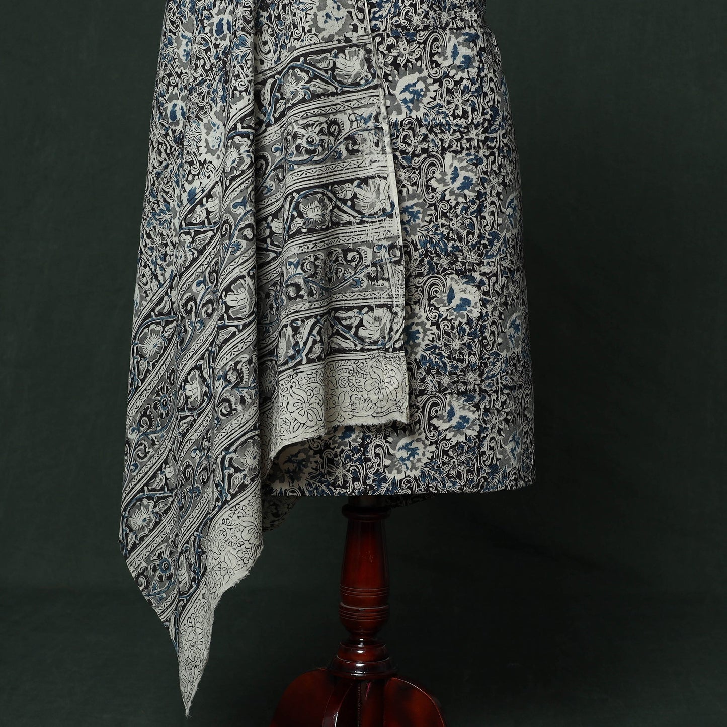 Natural dyed block print cotton pedana kalamkari 2pc
