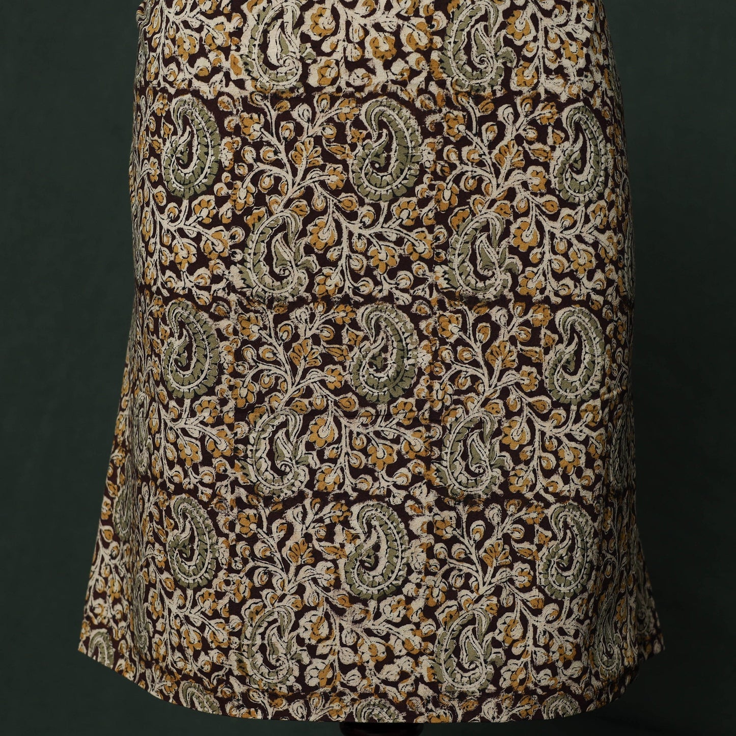 Natural dyed block print cotton pedana kalamkari 2pc