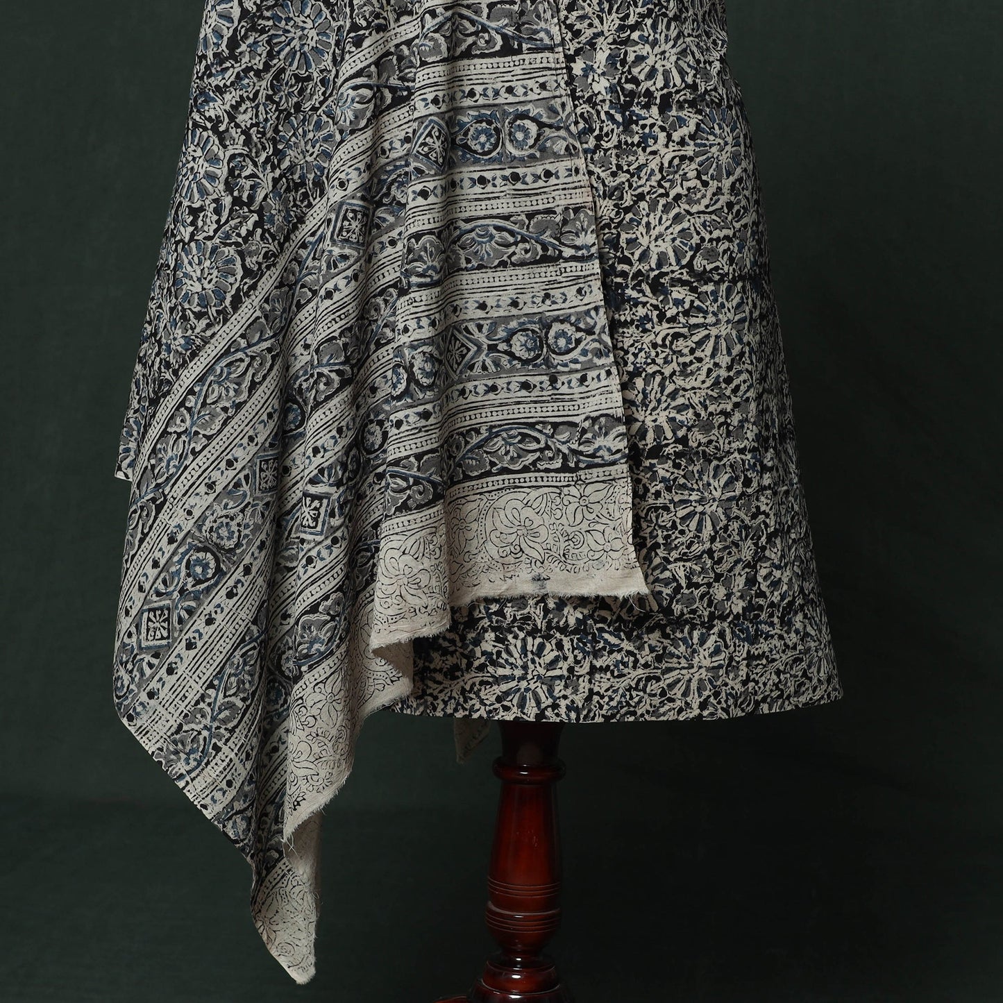 Natural dyed block print cotton pedana kalamkari 2pc