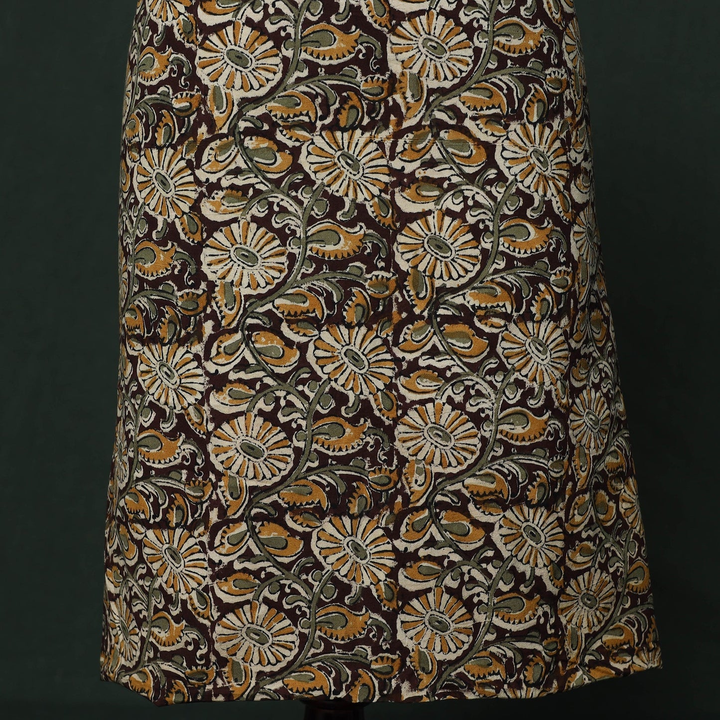 Natural dyed block print cotton pedana kalamkari 2pc