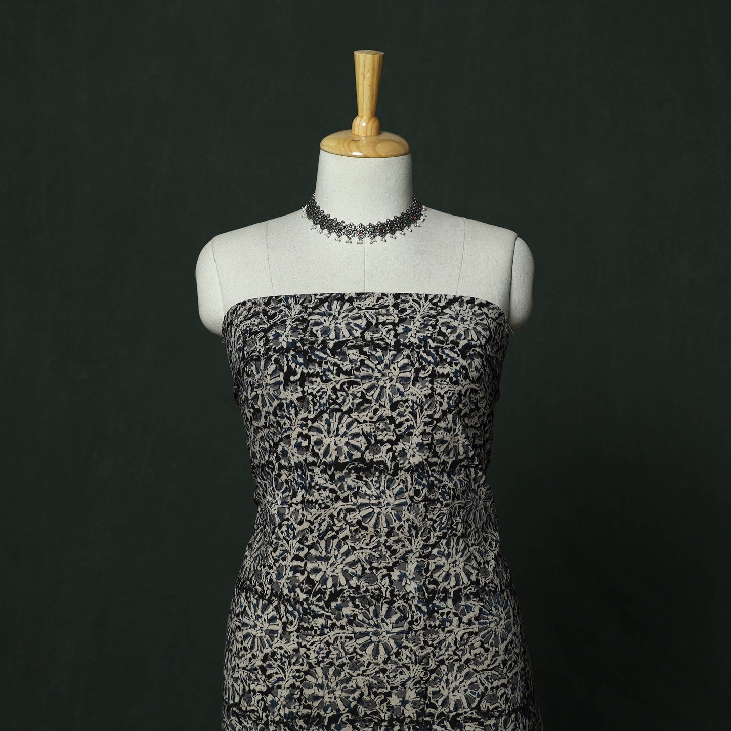 Natural dyed block print cotton pedana kalamkari 2pc