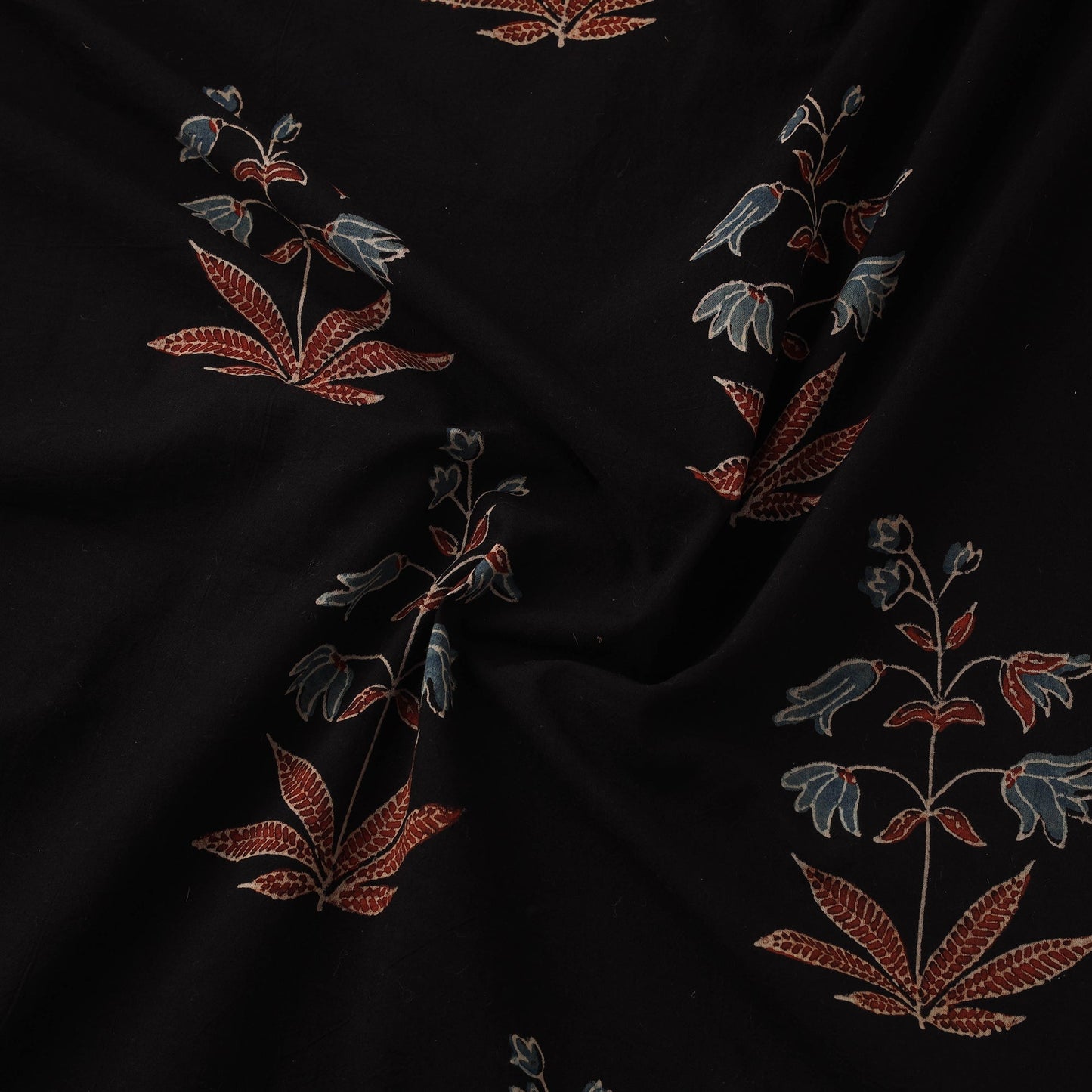 Natural dyed cotton kutch hand block ajrakh print fabric 02