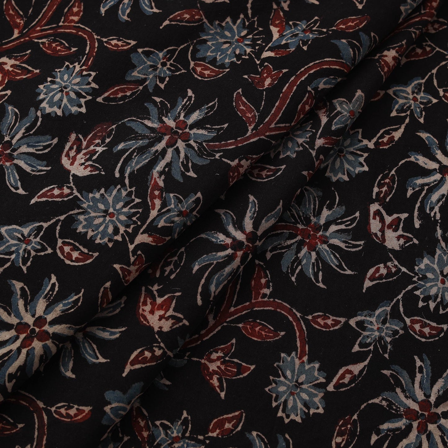 Natural dyed cotton kutch hand block ajrakh print fabric 59